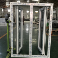 Fenêtre à battant en PVC de style européen à double vitrage fabriquée en Chine