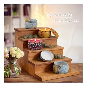 Collection de bougies en boîte métallique de luxe – Mélange de parfums naturels – Promotion de détail – Sélection de fêtes - Product Image 6