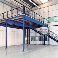 Système de rayonnage industriel robuste en acier Q235B, plateforme de stockage surélevée modulaire pour entrepôt