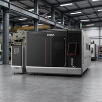 DEREK Machine de découpe laser à fibre CNC entièrement fermée 3000W/6000W/12000W avec chargement automatique et refroidissement par eau pour tôles métalliques