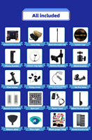 Cabine Photo 360 Sky Tout-en-un BM Top Spinner Courbe en C, Machine Intégrée pour Appareil Photo Overhead, Toile de Fond et Accessoires de Fête