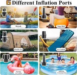 Pompe à air SUP, gonflage haute pression 20PSI avec lumière LED à arrêt automatique, fonction de dégonflage pour planches à pagaie, bateaux, tente - Product Image 3