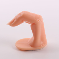 Main d'entraînement professionnelle en gel plastique solide pour la pratique 3D, modèle de main pour la manucure et le nail art