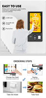 2022 modèles en Stock 32 pouces libre-service commande paiement terminal kiosque support mural avec scanner d'imprimante pour la restauration