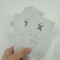 Carte de remerciement personnalisée pour petite entreprise, impression numérique du logo, cartes de vœux personnalisées, papier cartonné blanc