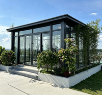 Véranda Modulaire Quatre Saisons Moderne en Aluminium et Verre pour Jardin, Villa, Utilisation Extérieure – Vente en Gros, Fabrication Personnalisée