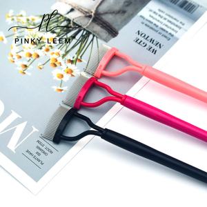 Recourbe-cils Pinky leem, outil auxiliaire, noir et rose, en acier inoxydable, brosse à cils avec dents métalliques - Product Image 6