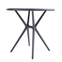 Ensemble de meubles en plastique pour jardin, terrasse, hôtel, extérieur, table basse ronde, dernière tendance 2023