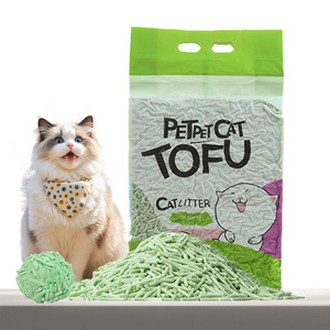 100% doğal malzemeler yüksek emici Flushable Tofu meyve Scen ile kedi kumu tozsuz hızlı topaklanma Tofu kedi kumu - Product Image 1