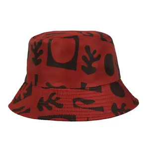 הדפס קיץ סיטונאי אמר הודן כובע ויסר חיצוני הגנה מפני השמש הדפסה גיאומטרית כובעי דייגים עם שוליים רחבים