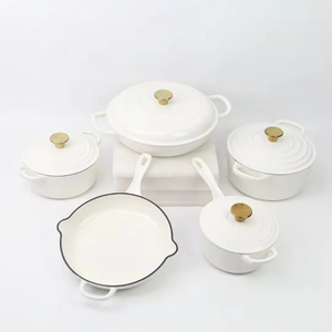 OEMCommercial Kitchen <strong>Custom</strong> Logo Cast Iron <strong>Cookware</strong> 5Pots+1 Pan Sample Service ECO-Friendly Enamel Coating Export Packaging FDA - Product Image 6