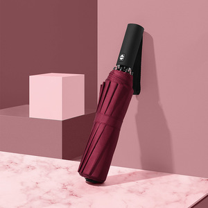 Three Fold <b>Automatic</b> <b>Umbrella</b> Steel Rib Auto Open Button Sunny And Rainy Day Use Women's Stylish Compact Design - Product Image 4