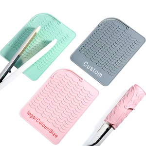 Travel Eco-Friendly American Style Classic Heat Resistant Rectangle <b>Silicone</b> <b>Mat</b> Curling Flat Irons Portable Makeup Pads JIAYI - Product Image 3
