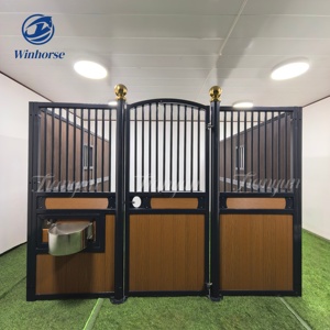 Популярные в Европе прочные сборные из ДПК с порошковым покрытием панели для конюшен высокого класса, конюшни для частных владений - Product Image 2