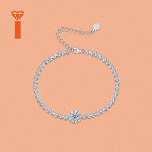 Bracelet Tennis Moissanite Viral 2026 en Argent 925, 0.5ct, Testeur <span class=keywords><strong>de</strong></span> Diamant Inclus, Moissanite VVS D et Zircon Cubique, Bracelet Iced Out - Product Image 4