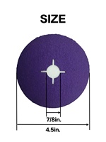 Disques en fibre de résine céramique pure en gros 4" 4.5" 5" Grains 24/36/40/50 à trous croisés pour acier inoxydable et acier au carbone Fabricant OEM