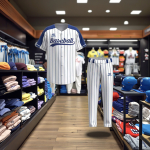 Maillot de baseball à broderie personnalisée OEM Maillot de sport d'équipe respirant blanc avec design de maillot de baseball club à rayures - Product Image 3