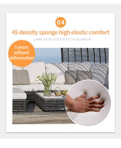 ชุดเดย์เบดหวายสำหรับชายทะเลกลางแจ้งเฟอร์นิเจอร์ลานกันน้ำดีไซน์เส้นขอบฟ้า - Product Image 5