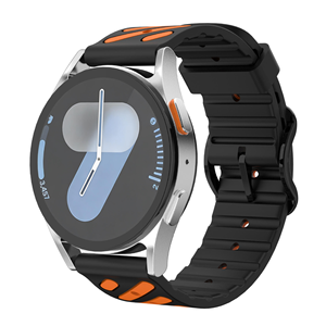 Bracelet de remplacement Win-Win de luxe en silicone bicolore, résistant à la transpiration, compatible avec les montres Samsung et <span class=keywords><strong>Huawei</strong></span> de 22 mm - Product Image 1
