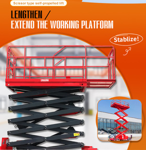 Platform Kerja Udara Man Lift Pabrik Cina 4m 6m 8m 10m 12m 14m 16m, Lift Gunting Hidrolik Listrik Kecil Berpenggerak Sendiri - Product Image 4