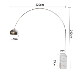 Lampada <span class=keywords><strong>da</strong></span> <span class=keywords><strong>Terra</strong></span> di Design alla Moda in Marmo per Showroom, Esposizione Creativa a Parabola per <span class=keywords><strong>Soggiorno</strong></span> - Product Image 5