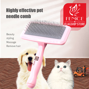 De seguridad para la aguja mascota cepillo de limpieza cepillo peine para perro gato aseo Dematting - Product Image 3