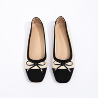 Damen Casual Vielseitige flache Balletts chuhe Beige Elegante Mutter flache Schuhe Beliebte Damen Einzels chuhe