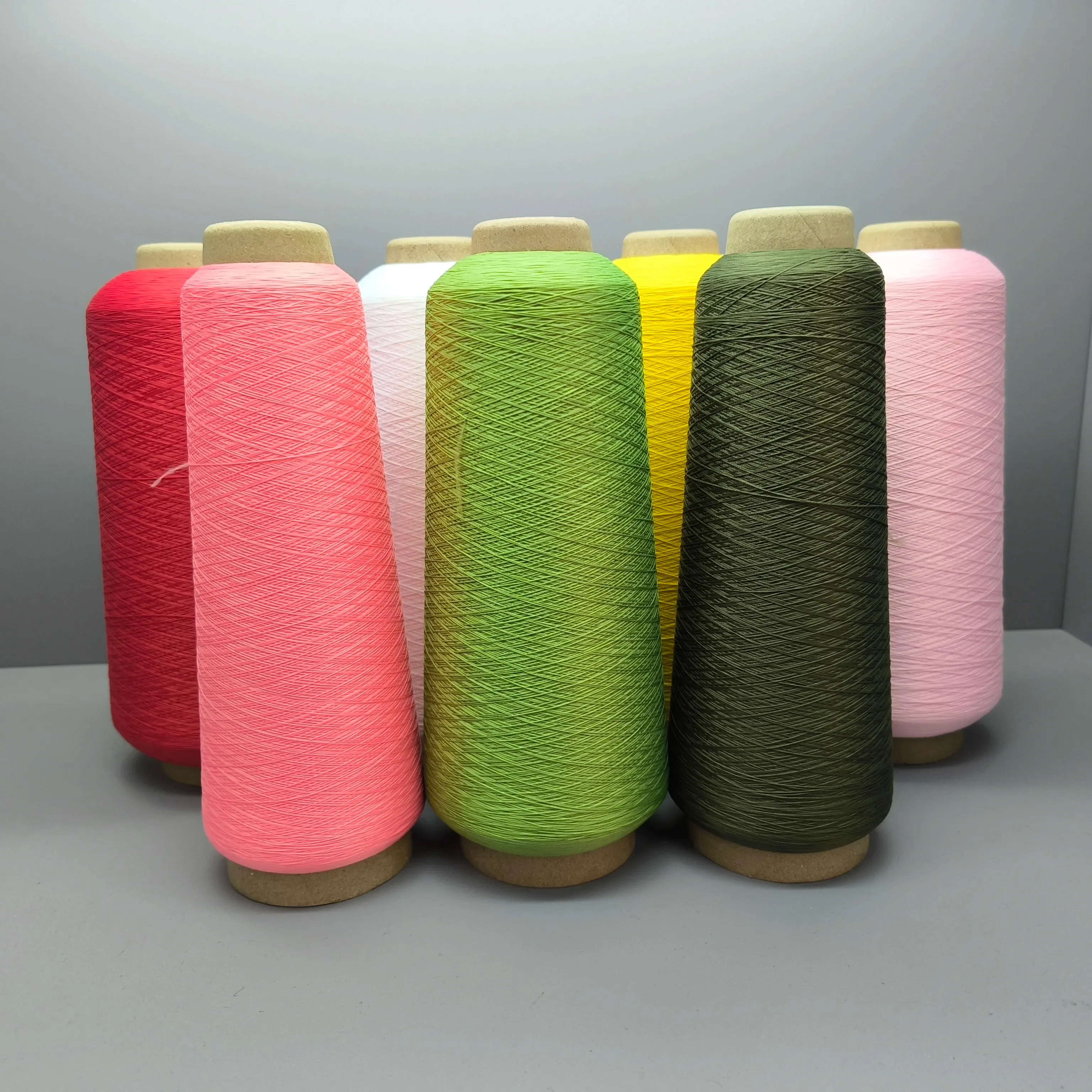 Groothandel Multi-Color High Stretch Polyester 70d/2 Imitatie Nylon Garen Gebruikt In Textiel
