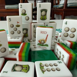 Ensemble <span class=keywords><strong>de</strong></span> Mahjong <span class=keywords><strong>de</strong></span> <span class=keywords><strong>golf</strong></span> personnalisé, 160 tuiles, avec logo et design Fairway, pour acheteurs en gros, prêt à être expédié directement maintenant - Product Image 2