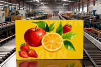 Caja de Regalo para Fruta de Limón, Diseño de Máquina Voladora, Cartón Corrugado Personalizado con Personalización Creativa