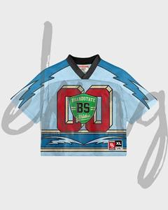 Custom DTG trasferimento sublimazione stampato grafico rapido asciutto tessuto traspirante maglia da Football americano t-shirt per gli uomini - Product Image 3