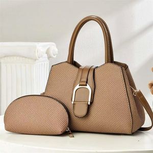 Simple Solid Color Handbag Purse Set 2 PCS Lady's Leather Crossbody <b>Sling</b> <b>Bags</b> - Product Image 3