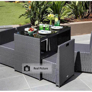 DAIYA Outdoor Patio Furniture with Glass <strong>Table</strong> - Product Image 3
