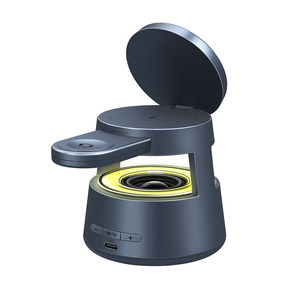 IPhone/AirPods/iWatch 4-in-1 kim loại có thể thu vào sơn từ sạc không dây & Loa Bluetooth - Product Image 5