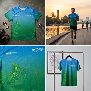 เสื้อวิ่งโลโก้สั่งทำ น้ำหนักเบา แห้งเร็ว ประสิทธิภาพสูง รับผลิตแบบ OEM ODM - Product Image 3