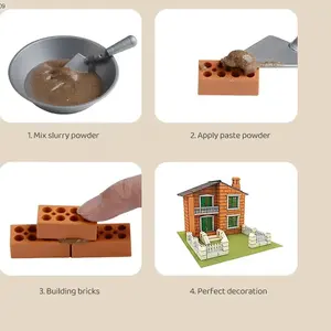 Mini ciment <span class=keywords><strong>maison</strong></span> bricolage Kit bricolage jardin Villa assembler à la main modèle jouer Creativediy <span class=keywords><strong>Miniature</strong></span> <span class=keywords><strong>maison</strong></span> Kit <span class=keywords><strong>Construction</strong></span> - Product Image 4