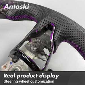 Volante Deportivo Personalizado de Fibra de Carbono Forjado en Color Morado con Pantalla LED Inteligente para Hyundai Elantra <span class=keywords><strong>N</strong></span>, I30N, I20N y Veloster <span class=keywords><strong>N</strong></span> - Product Image 4