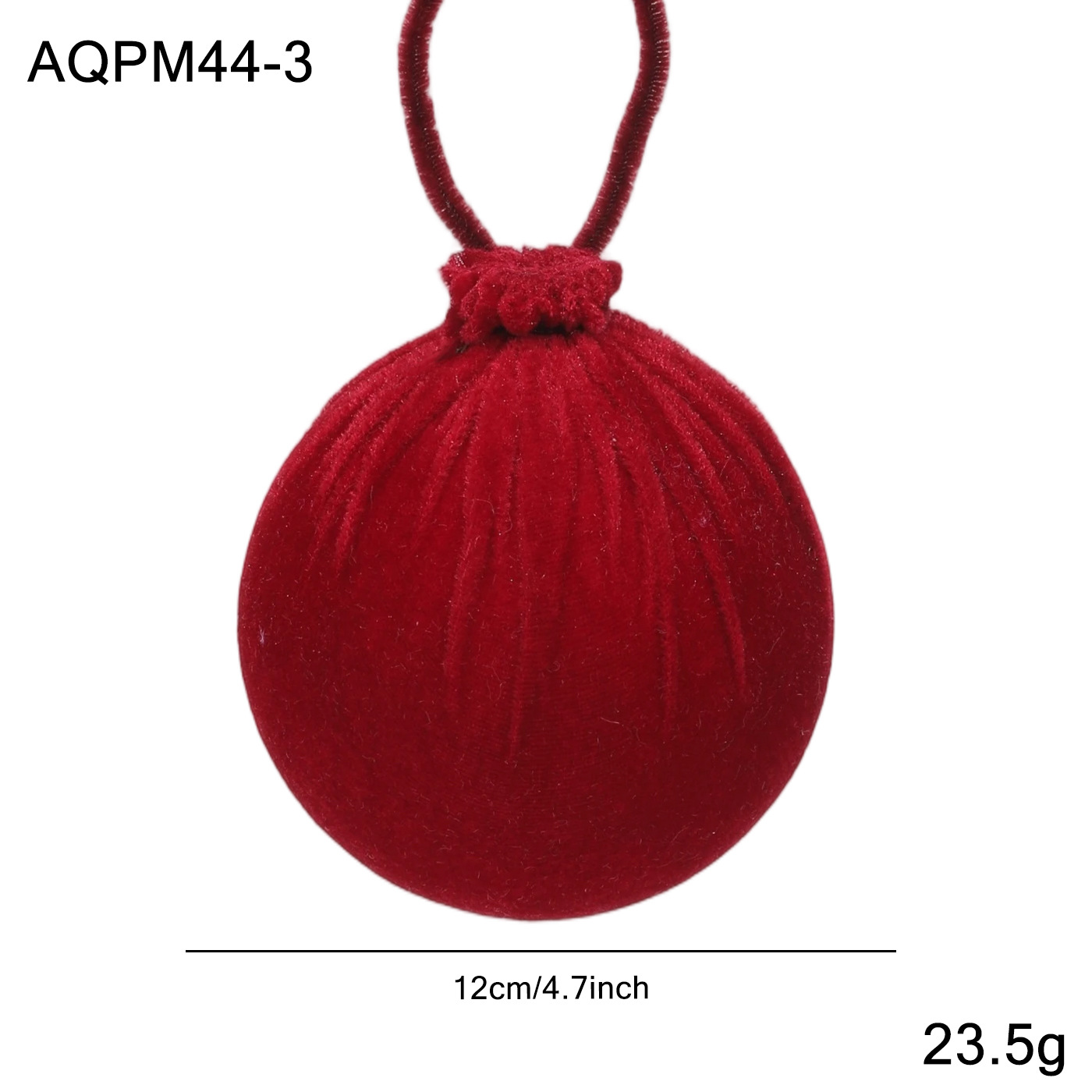 Bola flocada roja de 12cm.