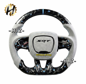 พวงมาลัยคาร์บอนไฟเบอร์ฟอร์จสีน้ำเงินแบบกำหนดเอง HZ สำหรับ Charger สำหรับ Grand Trackhawk ปี 2013-2023 - Product Image 1