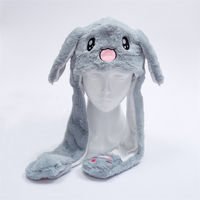 Cappello con Orecchie di Coniglio in Peluche, Giocattolo con Airbag e LED, Regalo Trendy
