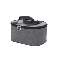 Sac isotherme en toile Oxford denim avec fermeture éclair, poches latérales doubles, imperméable, réutilisable, grande capacité, avec poignée