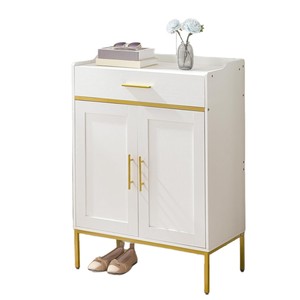 Cross-border trade entryway <b>shoe</b> <b>rack</b>, household multi-functional large-capacity <b>shoe</b> cabinet, high-value white <b>storage</b> cabinet - Product Image 5