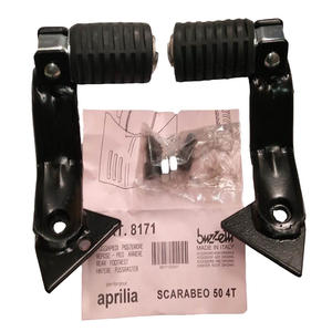 8171 Buzzetti ensemble noir de passager arrière Aprilia Scarabeo 50 4T moteur Piaggio Vespa scooter repose-pieds moto - Product Image 1