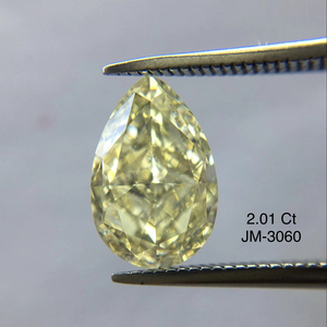 Fantaisie jaune 2.01 carats taille poire VS2 véritable GIA certifié 100% diamants naturels en vrac de l'Inde pour la fabrication de bijoux utilisation OEM ODM - Product Image 1