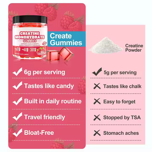 חם מכירת מראש אימון אנרגיה תוסף monohydrate gummies תומך שרירים גדילה שרירים <span class=keywords><strong>creatine</strong></span> - Product Image 3