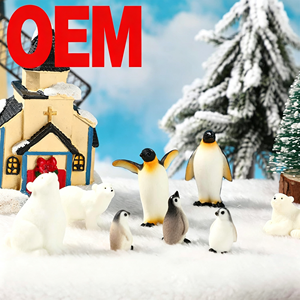 Set de Figuras de Animales Árticos OEM de PVC, Oso Polar, Pingüino, <span class=keywords><strong>Lobo</strong></span> Ártico, Foca, Búho Nevado, Ballena Beluga, Mini Figuras, <span class=keywords><strong>3</strong></span>+ Años, Unisex - Product Image 2