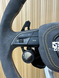 Ajuste para Audi C8 A6 S6 RS6 A7 S7 RS7 RS5 RS4 <span class=keywords><strong>RS3</strong></span> A5 A3 A4 A1 Q3 Q5 Q7 Q8 C7 C6 S1 S3 S4 S5 LED volante de fibra de carbono - Product Image 2