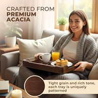 Plateau de service modulaire en bois de qualité supérieure - Support pour aliments/fruits/collations pour les fêtes, service d'apéritifs et de desserts