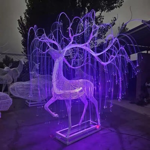 Sculpture de <span class=keywords><strong>girafe</strong></span> en fibre de verre, Sculpture d'animal d'art pour jardin extérieur, Offre Spéciale - Product Image 2