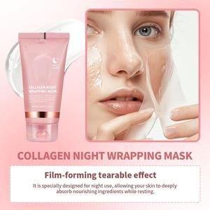 Mascarilla Facial Hidratante Nocturna de Colágeno, Exfoliante y Humectante para la Piel - Product Image 2